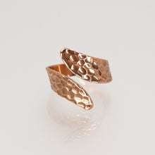 Load image into Gallery viewer, Solid Copper Wrap Ring - Hammered Design UrbanroseNYC