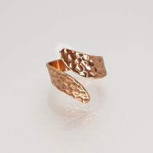 Load image into Gallery viewer, Solid Copper Wrap Ring - Hammered Design UrbanroseNYC