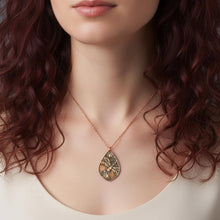 Load image into Gallery viewer, Etched Copper Dragonfly Pendant: Verdigris Patina Necklace - UrbanroseNYC
