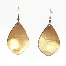 Load image into Gallery viewer, Etched Bumblebee Earrings: Rustic Antique Copper Earrings (Flora &amp; Fauna Collection) - UrbanroseNYC

