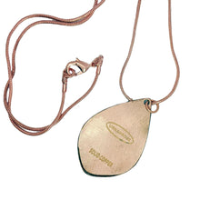 Load image into Gallery viewer, Etched Copper Tulip Pendant: Verdigris Patina, Floral Necklace - UrbanroseNYC
