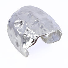 Load image into Gallery viewer, Crumpled Molten Silver Cuff Bracelet,
