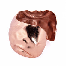 Load image into Gallery viewer, Wide Crumpled Copper Cuff Bracelet
