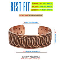 Load image into Gallery viewer, Solid Copper Cuff - Interlocking Circles - UrbanroseNYC
