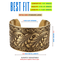 Load image into Gallery viewer, Solid Brass Cuff - Scroll Design - UrbanroseNYC
