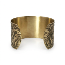Load image into Gallery viewer, Solid Brass Cuff - Scroll Design - UrbanroseNYC
