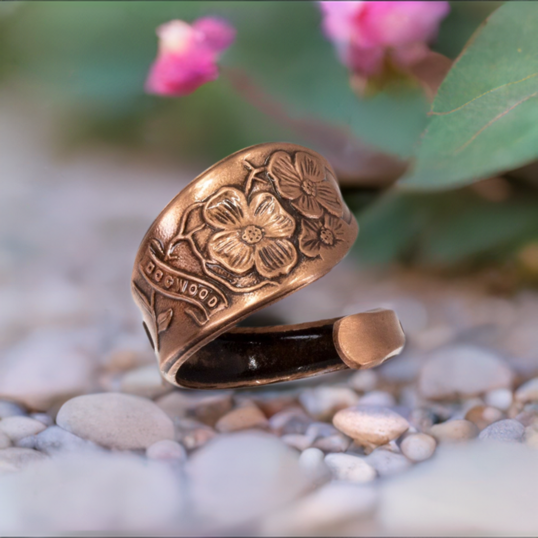 Tennessee Dogwood Solid Copper Ring