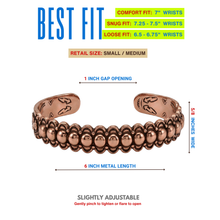 Load image into Gallery viewer, Solid Copper Beaded Cuff - UrbanroseNYC
