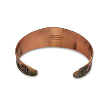 Load image into Gallery viewer, Copper Cuff Bracelet - Handmade Etched Hummingbird Cuff With Antique Copper Finish
