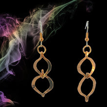 Load image into Gallery viewer, Pure Copper 2-Tier Dangle Earrings With Hypoallergenic Steel Ear Wires
