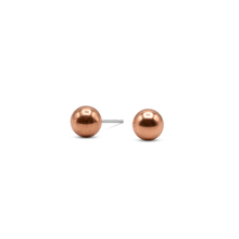 Load image into Gallery viewer, Copper Ball Stud Earrings - UrbanroseNYC
