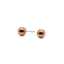 Load image into Gallery viewer, Copper Ball Stud Earrings - UrbanroseNYC
