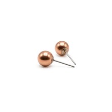 Load image into Gallery viewer, Copper Ball Stud Earrings - UrbanroseNYC
