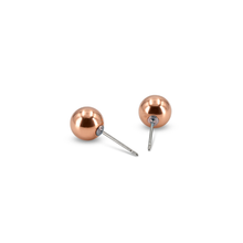 Load image into Gallery viewer, Copper Ball Stud Earrings - UrbanroseNYC
