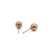 Load image into Gallery viewer, Copper Ball Stud Earrings - UrbanroseNYC
