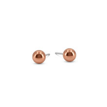 Load image into Gallery viewer, Copper Ball Stud Earrings - UrbanroseNYC
