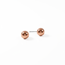Load image into Gallery viewer, Copper Ball Stud Earrings - UrbanroseNYC
