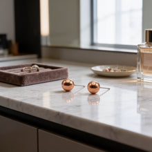 Load image into Gallery viewer, Copper Ball Stud Earrings - UrbanroseNYC
