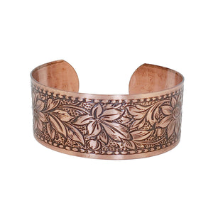 Solid Copper Cuff - Daisy Design