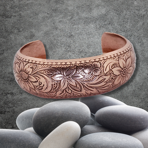 Solid Copper Domed Cuff - Daisy Design UrbanroseNYC