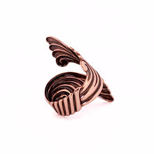 Load image into Gallery viewer, Solid Copper Wrap Ring - Scroll Design UrbanroseNYC
