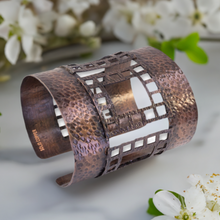 Load image into Gallery viewer, Solid Antiqued Copper Extra Wide Cuff
