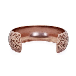 Solid Copper Domed Cuff - Daisy Design - UrbanroseNYC
