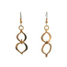 Load image into Gallery viewer, Pure Copper 2-Tier Dangle Earrings With Hypoallergenic Steel Ear Wires
