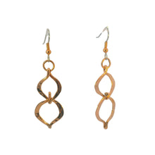 Load image into Gallery viewer, Pure Copper 2-Tier Dangle Earrings With Hypoallergenic Steel Ear Wires
