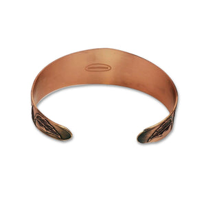 Copper Cuff Bracelet - Handmade Etched Sunflower Cuff With Antique Copper Finish