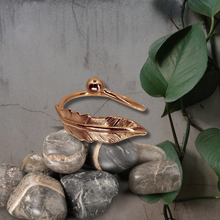 Load image into Gallery viewer, Solid Copper Bypass Ring - Feather UrbanroseNYC
