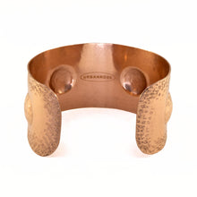 Load image into Gallery viewer, Solid Copper Statement Cuff Bracelet With Puffed Circles

