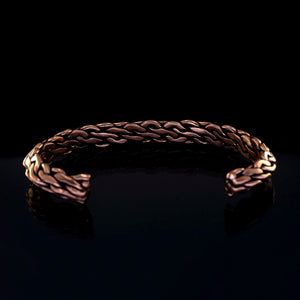 Heavy Rugged Braided Wire Solid Copper Bracelet