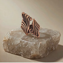 Load and play video in Gallery viewer, Solid Copper Wrap Ring - Scroll Design
