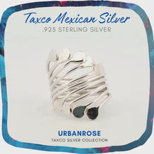 Load and play video in Gallery viewer, Taxco Sterling Silver Modernist  Ring - Style 2
