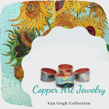 Load and play video in Gallery viewer, Copper Art Ring - Van Gogh Starry Night
