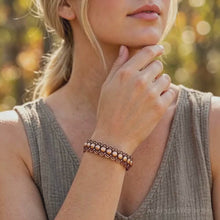 Load and play video in Gallery viewer, Solid Copper Beaded Cuff
