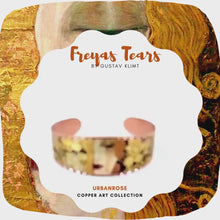 Load and play video in Gallery viewer, Copper Art Cuff - Gustav Klimt Freya&#39;s Tears
