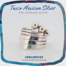 Load and play video in Gallery viewer, Taxco Sterling Silver Modernist Ring - Style 10
