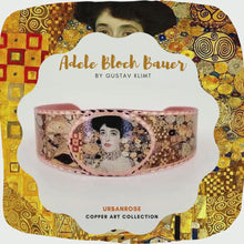 Load and play video in Gallery viewer, Copper Art Bracelet - Gustav Klimt Adele Bloch Bauer
