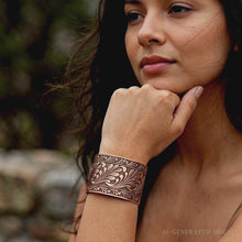 Load and play video in Gallery viewer, Solid Copper Cuff - Scroll Design
