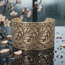 Load and play video in Gallery viewer, Solid Brass Cuff - Scroll Design
