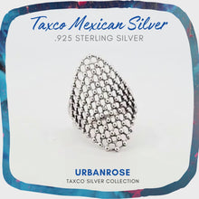 Load and play video in Gallery viewer, Taxco Sterling Silver Open Weave Ring
