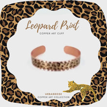 Load and play video in Gallery viewer, Copper Art Bracelet - Leopard Print
