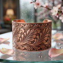 Load image into Gallery viewer, Solid Copper Cuff - Scroll Design - UrbanroseNYC
