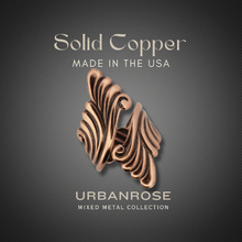 Load image into Gallery viewer, Solid Copper Wrap Ring - Scroll Design - UrbanroseNYC
