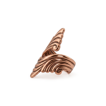 Load image into Gallery viewer, Solid Copper Wrap Ring - Scroll Design - UrbanroseNYC

