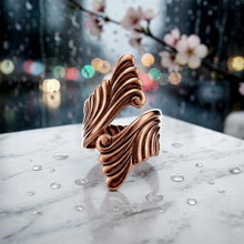 Load image into Gallery viewer, Solid Copper Wrap Ring - Scroll Design - UrbanroseNYC
