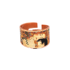 Copper Art Ring  - Gustav Klimt Mother & Child