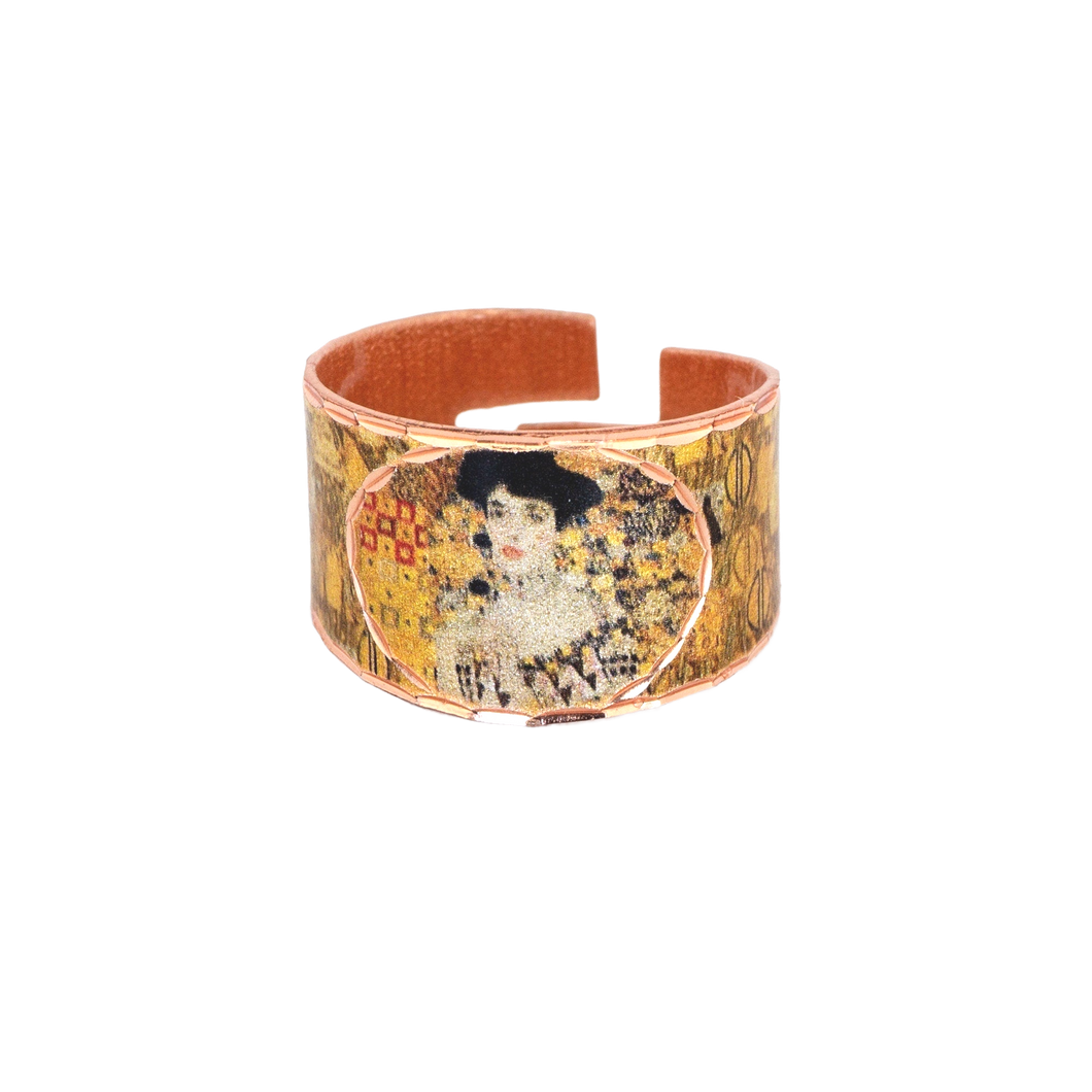 Copper Art Ring  - Gustav Klimt Adele Bloch Bauer - UrbanroseNYC